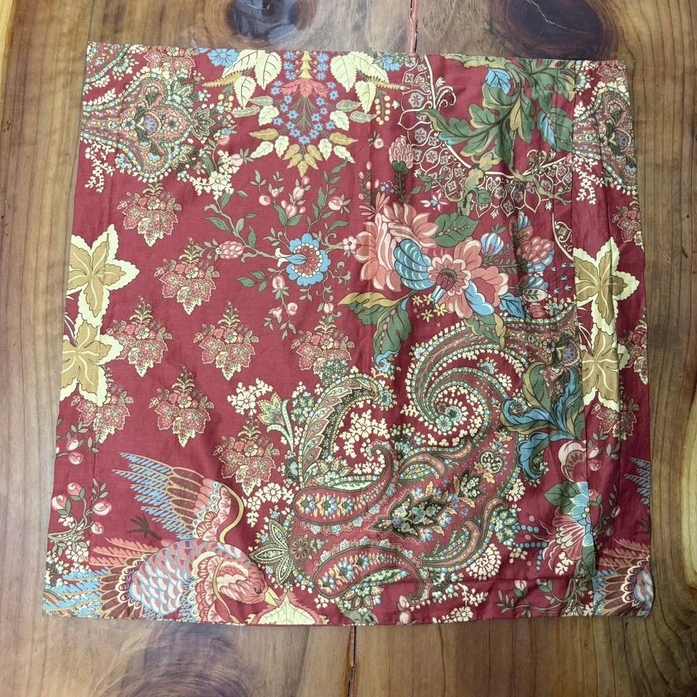 Pottery Barn Clara Palampore Floral Duvet 2 Pillow Shams Cotton Queen
